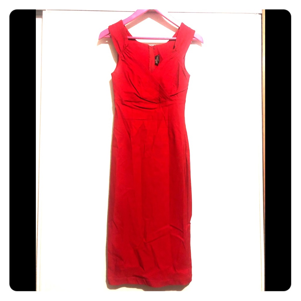 Red repro vintage dress